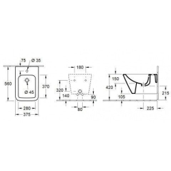 Биде подвесное Villeroy & Boch Finion с покрытием Ceramic 446500R1