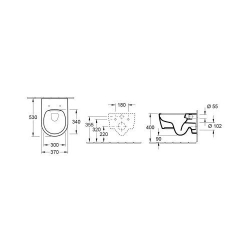 Унітаз підвісний Villeroy&Boch Avento 5656HR01 soft-closing