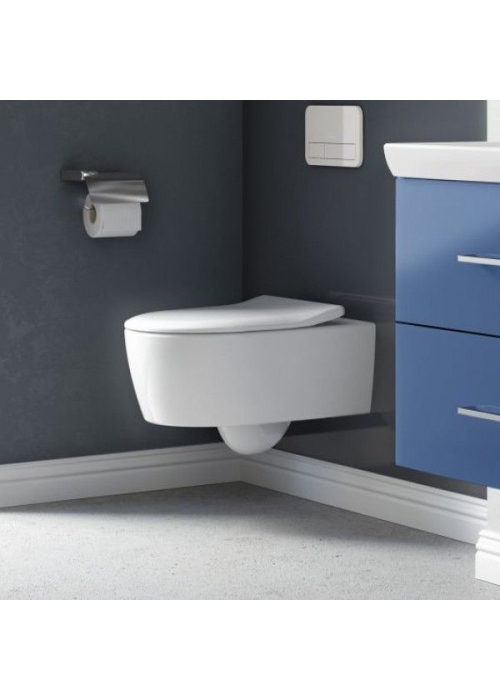 Унітаз підвісний Villeroy & Boch Avento 5656RS01 SlimSeat Soft-closing