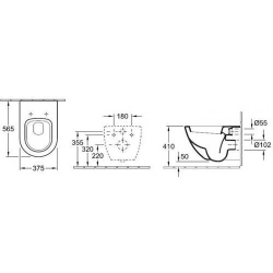 Унітаз підвісний Villeroy & Boch SUBWAY 66001001