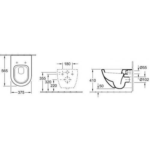 Унітаз підвісний Villeroy & Boch SUBWAY 66001001