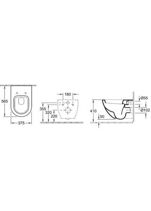 Унітаз підвісний Villeroy & Boch SUBWAY 66001001