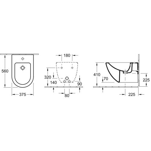 Біде підвісне VILLEROY & BOCH SUBWAY 74000001