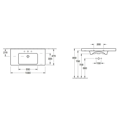 Умивальник Villeroy & Boch Subway 2.0 100х47 см 7175A001