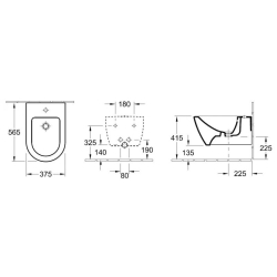 Біде підвісне VILLEROY & BOCH SUBWAY 2.0 54000001