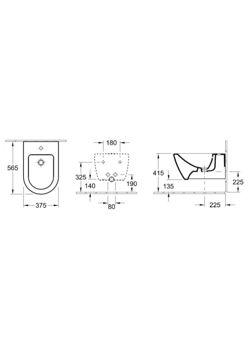 Біде підвісне VILLEROY & BOCH SUBWAY 2.0 54000001