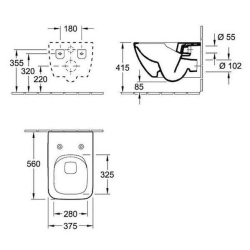 Біде підвісне Villeroy & Boch VENTICELLO 44110001