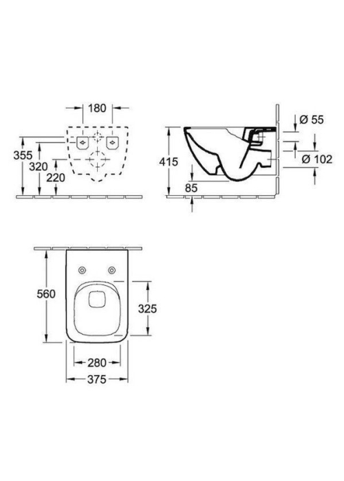 Біде підвісне Villeroy & Boch VENTICELLO 44110001