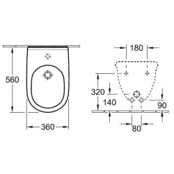 Біде підвісне Villeroy & Boch O.novo 54600001