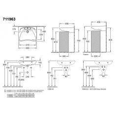 Раковина VILLEROY&BOCH O.NOVO VITA 60x49 для людей з обмеженими можливостями 71196301