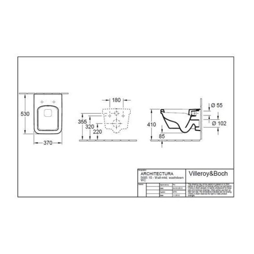 Унітаз підвісний Villeroy & Boch 5685HR01 OMNIA ARCHITECTURA із сидінням DirectFlush + 9M58S101