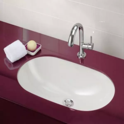 Умивальник овальний врізний під стільницю Villeroy & Boch O.Novo 58х37 см, білий альпійський (41625001) (Невелике пошкодження)