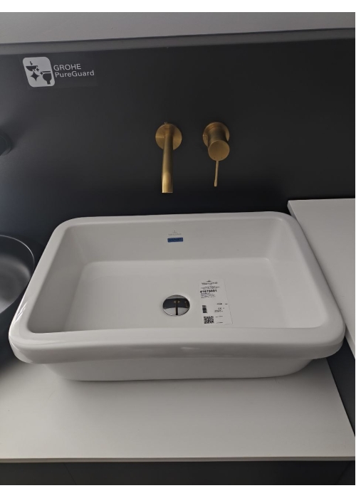 Умывальник врезной в столешницу прямоугольный VILLEROY & BOCH ARCHITECTURA 61.5х41.5 см (41676001) (Поврежденные борта)