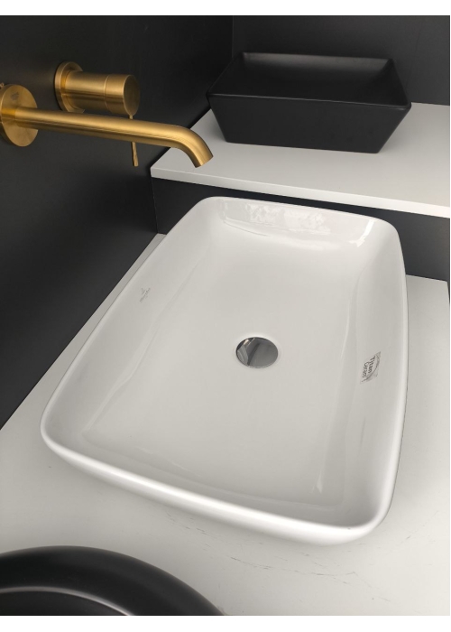 Умивальник на стільницю Villeroy & Boch Artis 58х38 см Titan Ceram (41725801) (Сантехнічний недолив)