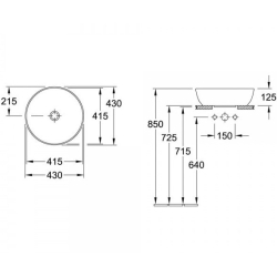 Умивальник Villeroy & Boch Artis d-43 см 41794301