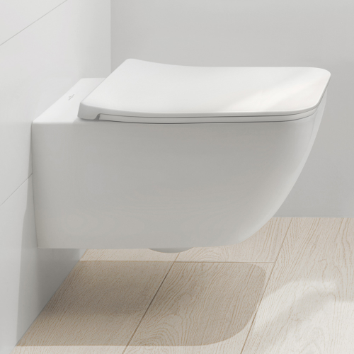 Унітаз підвісний з кришкою Villeroy&Boch Venticello DirectFlush 37,5 x 56 см, білий (4611R001_8M22S101)