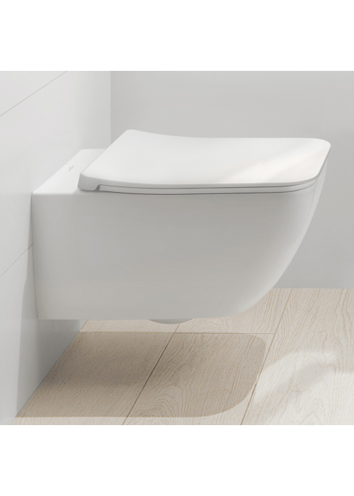 Унітаз підвісний з кришкою Villeroy&Boch Venticello DirectFlush 37,5 x 56 см, білий (4611R001_8M22S101)