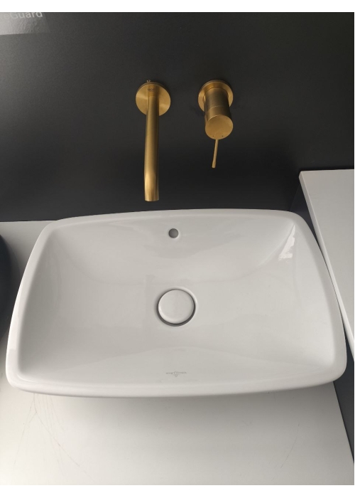 Умивальник на стільницю VILLEROY & BOCH LOOP & FRIENDS 58х38 см в комплекті з донним клапаном та підставкою (51540001) (Сантехнічний недолив)