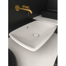 Умивальник на стільницю VILLEROY & BOCH LOOP & FRIENDS 58х38 см в комплекті з донним клапаном та підставкою (51540001) (Сантехнічний недолив)