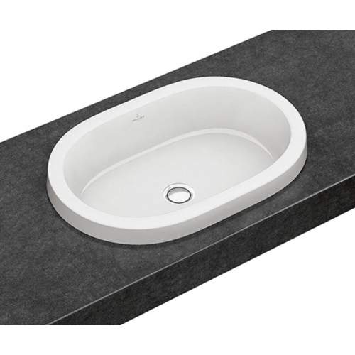 Умивальник овальний врізний в стільницю VILLEROY & BOCH ARCHITECTURA 61.5х41.5 см (41666001) (Сантехнічний недолив)