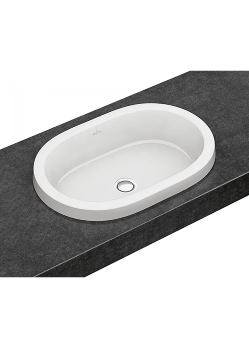 Умывальник овальный врезной в столешницу VILLEROY & BOCH ARCHITECTURA 61.5х41.5 см (41666001) (Сантехнический недолив)