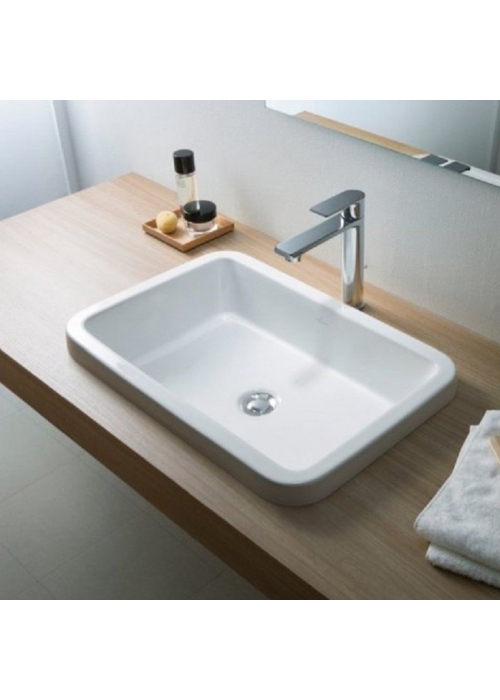 Умывальник врезной в столешницу прямоугольный VILLEROY & BOCH ARCHITECTURA 61.5х41.5 см (41676001) (Поврежденные борта)