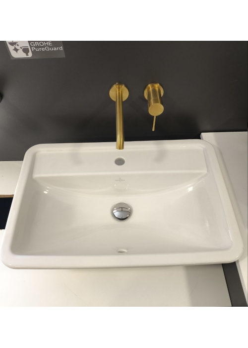 Умывальник врезной в столешницу прямоугольный VILLEROY & BOCH LOOP & FRIENDS 67,5х45 см 51456001 (Сантехнический недолив)