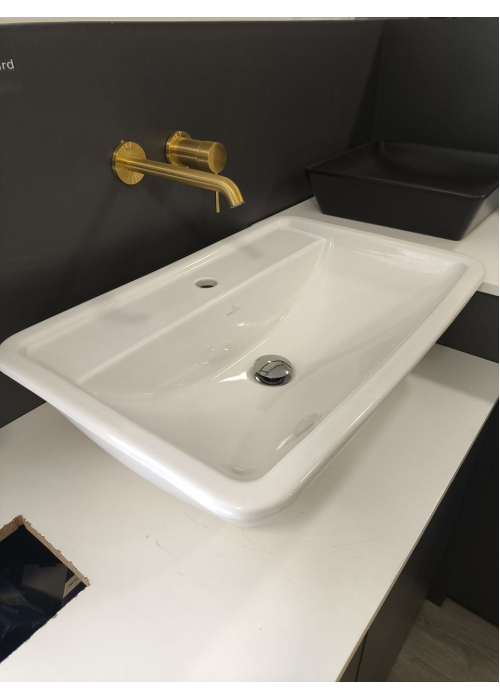 Умывальник врезной в столешницу прямоугольный VILLEROY & BOCH LOOP & FRIENDS 67,5х45 см 51456001 (Сантехнический недолив)