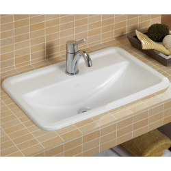 Умивальник врізний в стільницю прямокутний VILLEROY & BOCH LOOP & FRIENDS 67,5х45 см 51456001 (Сантехнічний недолив)