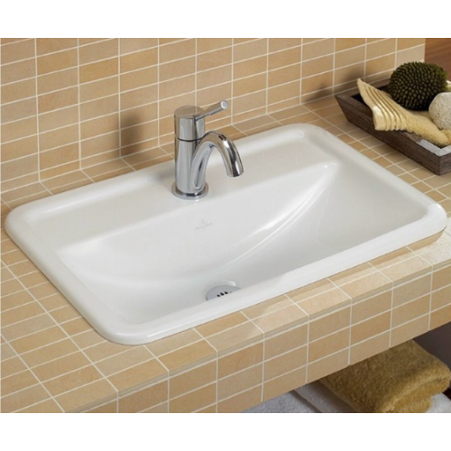 Умивальник врізний в стільницю прямокутний VILLEROY & BOCH LOOP & FRIENDS 67,5х45 см 51456001 (Сантехнічний недолив)