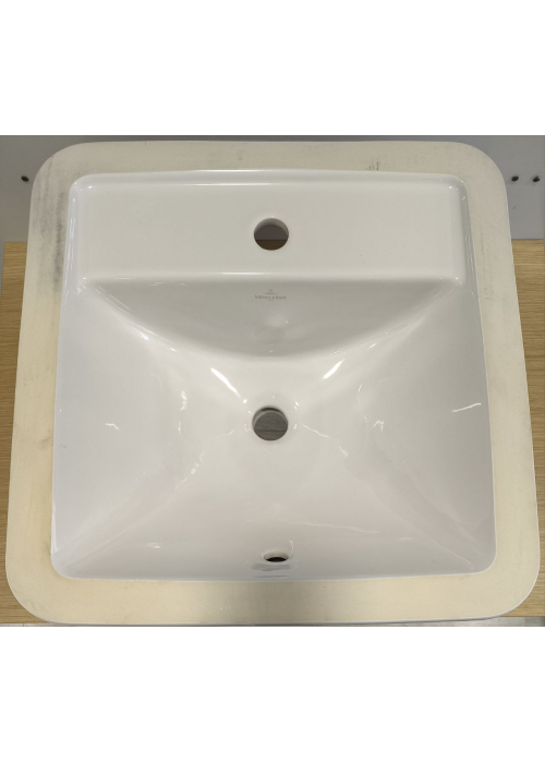 Умывальник прямоугольный врезной под столешницу Villeroy & Boch Loop & Friends 50х50 см, белый (51624001)