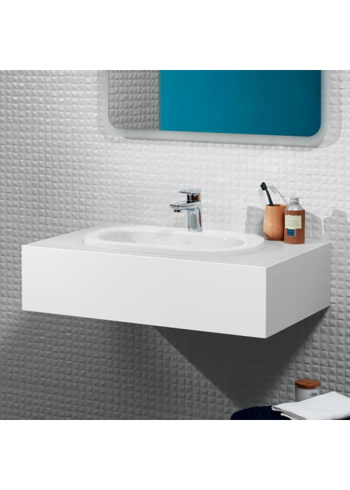 Умывальник овальный врезной в столешницу VILLEROY & BOCH O.NOVO 56х40 см (41615601) UM (Сентехнический недолив)