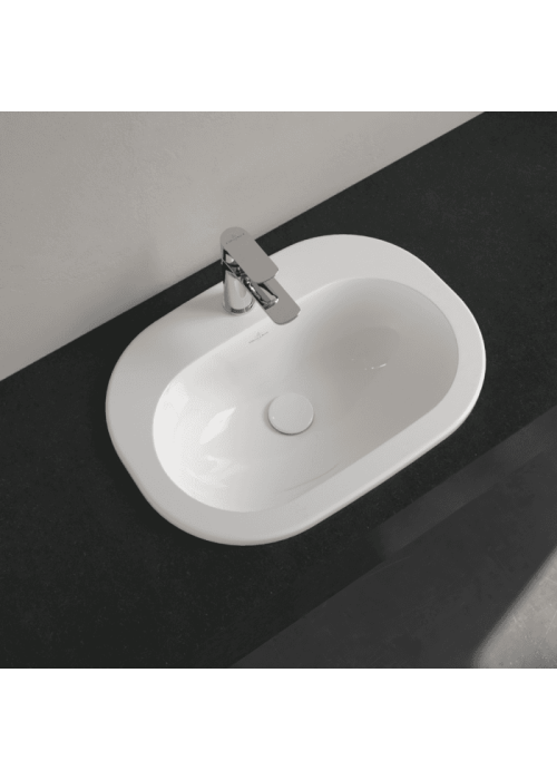 Умывальник овальный врезной в столешницу VILLEROY & BOCH O.NOVO 56х40 см (41615601) UM (Сентехнический недолив)