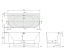 Ванна пристінна кварилова VILLEROY & BOCH Oberon 2.0 180x80см UBQ180OBR9CD00V-01
