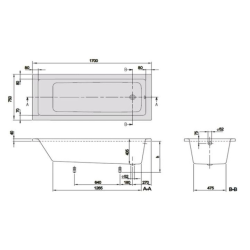 Ванна акрилова VILLEROY&BOCH TARGA Plus UBA180NES2v-01