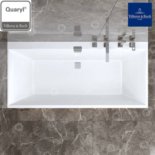 Ванна VILLEROY&BOCH SQUARO EDGE 12  190x90см (ножки+ комплект слив/перелив) UBQ190SQE2DV-01