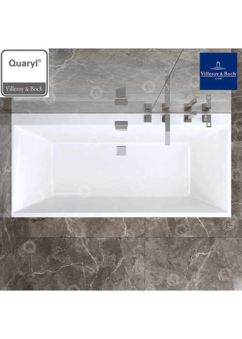 Ванна VILLEROY&BOCH SQUARO EDGE 12 190x90см (ніжки+комплект злив/перелив) UBQ190SQE2DV-01