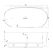 Ванна VOLLE окрема кам'яна Solid surface 1680*800*530 мм, 12-40-036