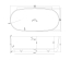Ванна VOLLE окрема кам'яна Solid surface 1680*800*530 мм, 12-40-036