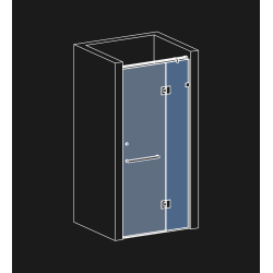 Душові двері Weston WD 3 Розпашні Хром 200x110 см