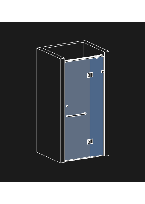 Душові двері Weston WD 3 Розпашні Хром 200x120 см