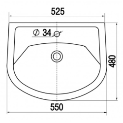 Меблева раковина Keramin СТИЛЬ 55 A0040574