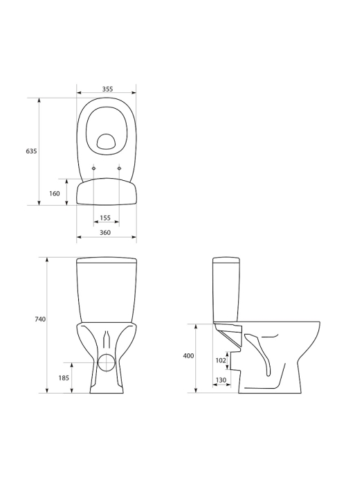 Унітаз-компакт Cersanit Arteco 011 K667-056