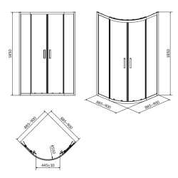 Душевая кабина Cersanit Basic 90x90 (S158-005)