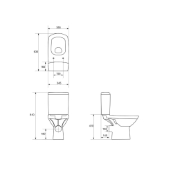 Унитаз-компакт Cersanit  CARINA CLEAN ON  011, 3/5 л, с сиденьем SOFT-CLOSE SLIM RS31-001