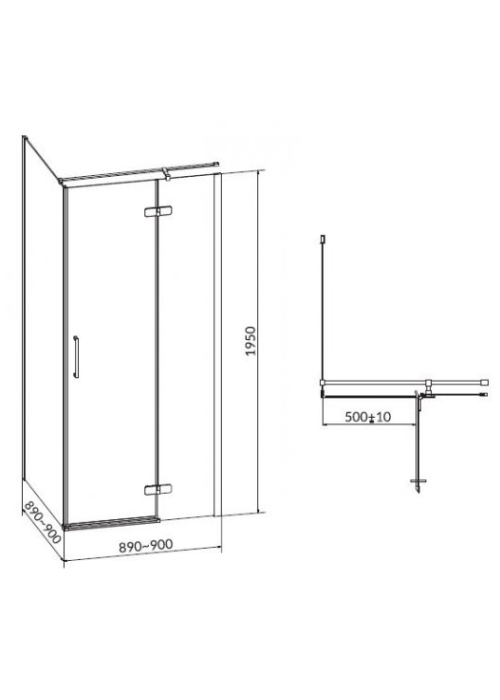 Душевая кабина Cersanit JOTA 90x90 (EZZS1001055980) Правосторонняя