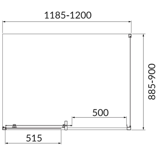 Душова кабіна прямокутна CERSANIT BRASCO 120х90х190 S168-016 з розсувними дверми чорна