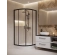Напівкругла душова кабіна Cersanit BRASKO 80x80x190 чорний + піддон 80x80x16 + панель (S168-003+S204-003)