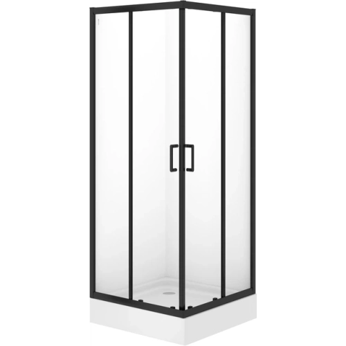 Квадратна душова кабіна Cersanit BRASCO 80x80x190 + Піддон 80x80x16 + панель (S168-007+S204-011)
