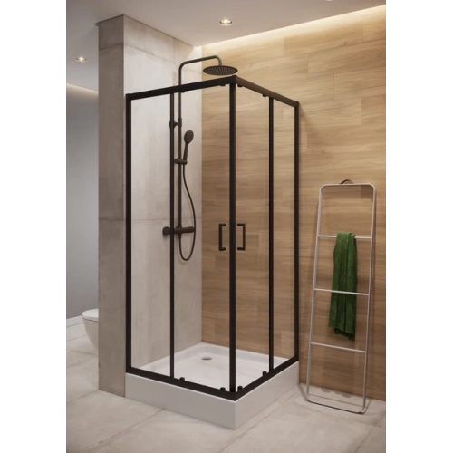 Квадратна душова кабіна Cersanit BRASCO 80x80x190 + Піддон 80x80x16 + панель (S168-007+S204-011)
